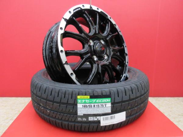 VENES SUV M7 15x5J+45 4H-100＆DL ENASAVE EC204 165/55R15 新品4本セット マツダ MAZDA フレアワゴン フレア AZ-ワゴン キャロル スクラムワゴン 等に 鴻巣
