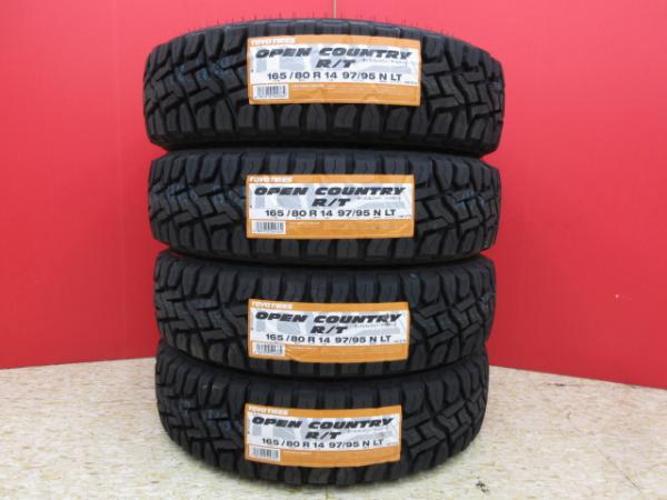 TOYO OPENCOUNTRY R/T 165/80R14 26年製 新品4本セット バネット NV200 NV150 タウンエース ボンゴ デリカバン ハスラー 等に 鴻巣 リフトアップ 4x4 アゲラー アゲ系 ホワイトレター｜タイヤショップトレッド