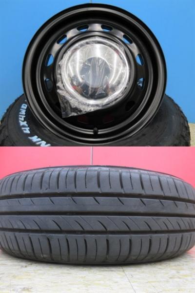 Weds NeoCarrow 14x4.5J+45 8HM 新品4本&ECOWING ES31 165/65R14 中古4本セット ハスラー ソリオ フレアクロスオーバー デリカD:2 デリカミニ N/ 等に 鴻巣|タイヤショップトレッド