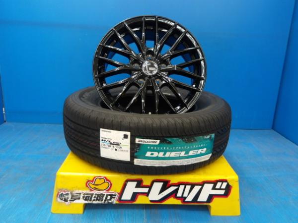 215/70R16 新品 夏タイヤホイール VENES FS-01 16インチ 6.5J +38 5H 114.3 GBK ブリヂストン デューラー H/L850 215/70-16 組込済 4本SET サマータイヤ