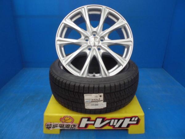 215/45R17 新品 冬タイヤホイール ジョーカーマジック 17インチ 7.0J +50 5H100 ブリヂストン VRX2 215/45-17 組込済 4本セット
