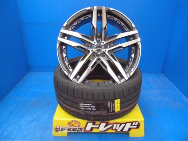 245/35R20 新品 夏タイヤホイール AME シャレン RG 20インチ 8.5J +35 5H 114.3 KUSTONE PASSION P9S 245/35-20 95W 組込済 4本SET 渡｜タイヤショップトレッド 134,000円