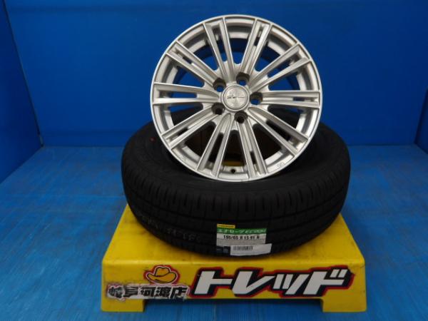 195/65R15 夏タイヤホイール 送料無料 ジョーカー アイス 15インチ 6.0J +40 5H100 ダンロップ エナセーブ EC204 195/65-15 組込済 4本 渡 サマータイヤ|タイヤショップトレッド