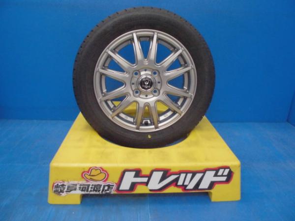 【中古】社外メーカー ＩＮＶＥＲＮＯ アルミホイール 4.5J-14 +45 100 4H ガンメタ ブリヂストン ＮＥＷＮＯ 　 155/65R14｜タイヤショップトレッド