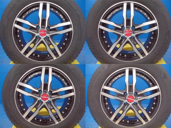 ライズ ロッキー 4H 送料無料 4本セット 新品 冬タイヤ ブリジストン ブリザック VRX3 195/65Ｒ16 中古 16インチ アルミ 渡 XF-55 シャレン モノブロック｜タイヤショップトレッド