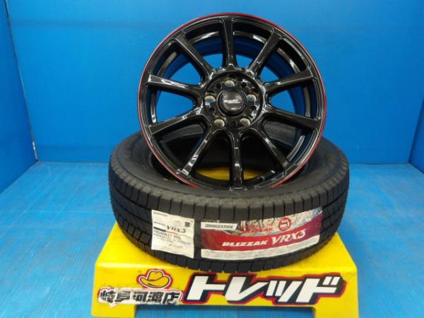 195/60R17 新品 冬タイヤホイール 送料無料 プリウス マルカサービス ラビットパフォーマンス ZX10 17インチ 7.0J +38 5H114.3 ブリヂストン ブリザック VRX3 195/60-17 組込済 4本SET 渡