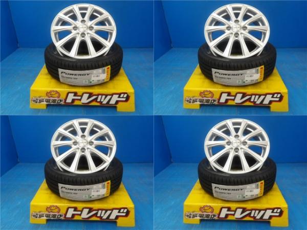 デイズ EK N-BOX 軽自動車 送料無料 4本セット 新品 夏タイヤ サマー ピレリ パワジー POWERGY 165/55R15 中古 INTER MILANO インターミラノ VEX 15インチ アルミ 4H100 SIL シルバー 渡