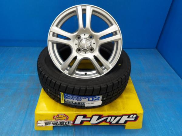185/60R15 冬タイヤホイール 送料無料 ウェッズ ジョーカー マキシム 15インチ 6.0J +45 4H PCD100 ダンロップ ウィンターマックス WM02 185/60-15 組込済 4本SET 渡 スタッドレス