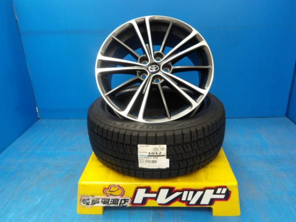 215/45R17 冬タイヤホイール 送料無料 86 純正アルミホイール 17インチ 7.0J +48 5H100 ブリヂストン ブリザック VRX2 215/45-17 組込済 4本SET 渡 スタッドレス