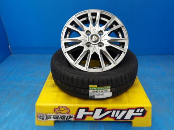 155/65R14 送料無料 夏タイヤホイール ストレンジャー V-07 14インチ 4.5J +43 4H100 ダンロップ エナセーブ RV505 155/65-14 組込済 4本SET 渡 サマータイヤ｜タイヤショップトレッド