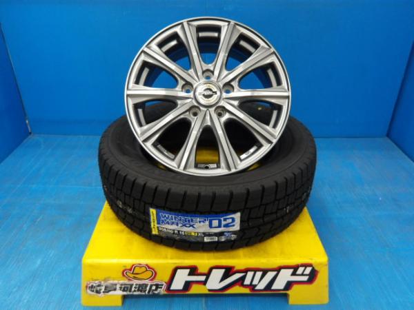 205/60R16 冬タイヤホイール 送料無料 ウェッズ アクセル フォー 16インチ 6.5J +53 5H114.3 ダンロップ ウィンターマックス WM02 205/60-16 96T 組込済 4本SET 渡 スタッドレス