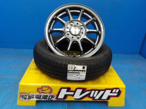 155/65R14 新品 夏タイヤホイール ベスト クレール ZT10 14インチ 4.5J +45 4H 100 ブリヂストン エコピア NH200C 155/65-14 組込済 4本SET サマータイヤ｜タイヤショップトレッド