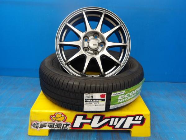 195/65R15 夏タイヤホイール 送料無料 スポルト アベリア 15インチ 6.0J +45 5H100 ブリヂストン エコピア NH200 195/65-15 組込済 4本SET 渡 サマータイヤ|タイヤショップトレッド
