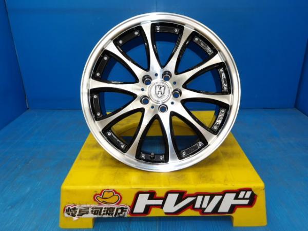 アルファード ヴェルファイア 送料無料 4本セット 未使用 アルミ アネーロ コラゾン ヴェイン 8J 19インチ +35 114.3 5H ブラックポリッシュ 渡｜タイヤショップトレッド