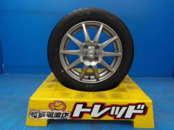 155/65R14 送料無料 夏タイヤホイール ウェッズ AIRNOVA SA10 14インチ 4.5J +45 4H100 ブリヂストン NEWNO ニューノ 155/65-14 組込済 4本SET 渡 サマータイヤ|タイヤショップトレッド