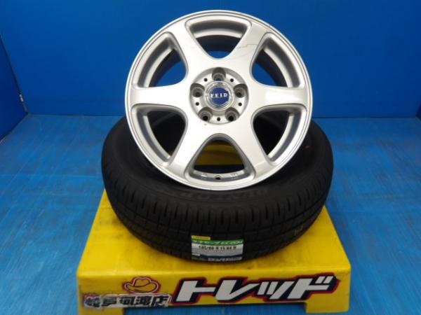 185/60R15 夏タイヤホイール 送料無料 ブリヂストン FEID KD6 15インチ 6.0J +46 5H100 ダンロップ エナセーブ EC204 185/60-15 組込済 4本SET 渡 サマータイヤ｜タイヤショップトレッド
