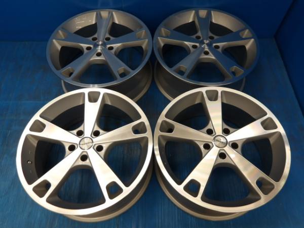 アルファード ヴェルファイア 送料無料 4本セット 中古 アルミ ファブレス ヴァリエス MB5 8.0J 19インチ +38 114.3 5H シルバーポリッシュ 渡|タイヤショップトレッド