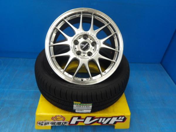 215/60R17 夏タイヤホイール 送料無料 ホットスタッフ シュティッヒ レグザス M700 17インチ 7.0J +40 5H114.3 ダンロップ エナセーブ RV505 215/60-17 組込済 4本セット 渡 サマータイヤ