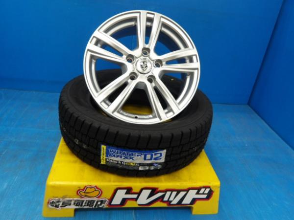205/60R16 冬タイヤホイール 送料無料 ウェッズ ジョーカー スプレッド 16インチ 6.5J +53 5H114.3 ダンロップ ウィンターマックス WM02 205/60-16 96T 組込済 4本SET 渡 スタッドレス|タイヤショップトレッド