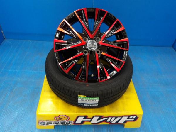 軽自動車 165/55R15 新品 送料無料 夏タイヤホイール ダンロップ エナセーブ EC204 165/55-15 スマック レジーナ 15インチ 4.5J +45 4H100 4本SET 組込済 渡 サマータイヤ 47,880円