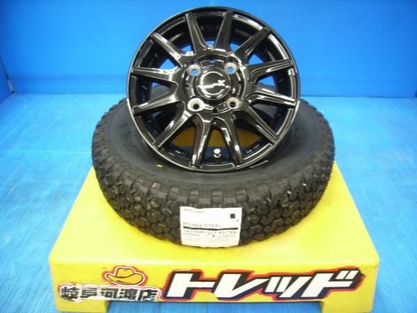 145/80R12 6PR 新品 夏タイヤホイール BEST スペックK 12インチ 4J +42 4H100 ブリヂストン RD-604 145/80-12 組込済 サマータイヤ 渡|タイヤショップトレッド