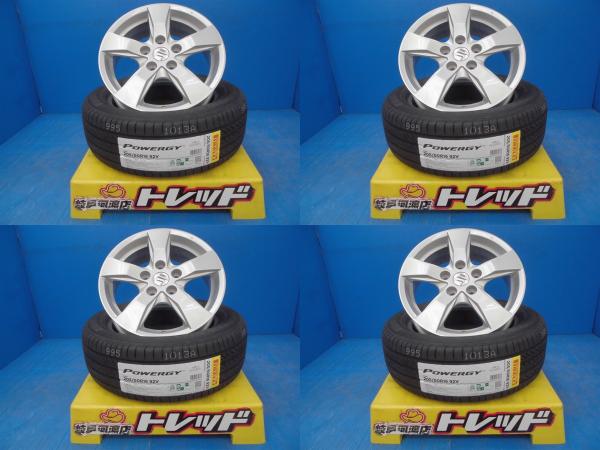 205/60R16 送料無料 夏タイヤホイール スズキ SX4 純正 アルミ 16インチ 6.0J +50 5H114.3 ピレリ パワジー 205/60-16 組込済 4本セット 渡
