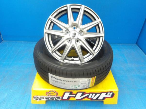 195/65R15 新品 夏タイヤホイール 送料無料 共豊 KYOHO SEIN SS ザイン 15インチ 6.0 +45 5H100 ピレリ パワジー 195/65-15 組込済 4本SET サマータイヤ