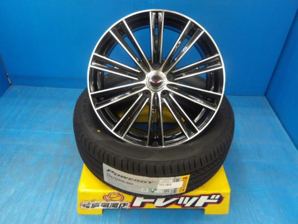 225/55R18 夏タイヤホイール 送料無料 ウェッズ テッド スナップ 18インチ 7.5J +38 5H114.3 ピレリ パワジー 225/55-18 組込済 4本SET 渡 スタッドレス｜タイヤショップトレッド