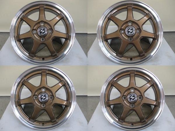 限定1台 N-BOX スペーシア ムーヴ 中古ホイール4本セット S-HOLD 15 4.5 +45 4H100 ホイール単品 ホイールのみ カスタム