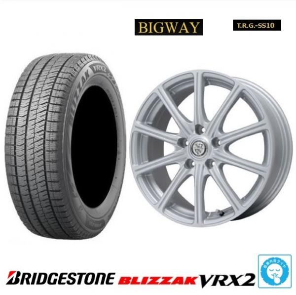 新品4本SET ビッグウェイ TRG-SS10 7.0J+55 5H-114.3 ブリヂストン BLIZZAK VRX2 2023年製 225/65R17インチ BS系 BT系 レガシィアウトバック