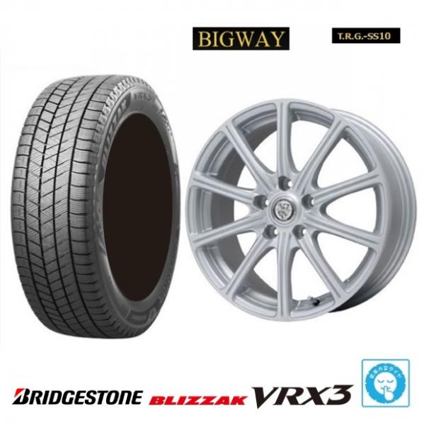 新品4本SET ビッグウェイ TRG-SS10 7.0J+55 5H-114.3 ブリヂストン BLIZZAK VRX3 2023年製 205/55R17インチ RK RP1~5系 ステップワゴンスパーダ ストリーム