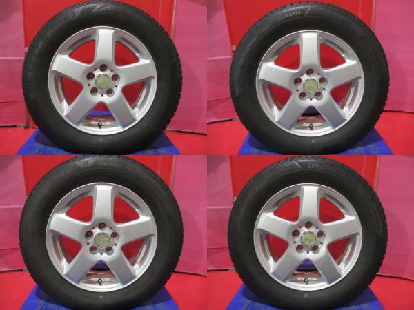 限定1台 アリオン プリウス インプレッサ 中古ホイール中古タイヤ4本セット BS VAGGIO 15 6.0 +45 5H100 BS VRX3 195/65R15 冬タイヤ