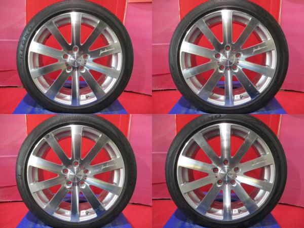 限定1台 ノア ヴォクシー ステップワゴン 中古ホイール中古タイヤ4本セット VENERDI 18 7.5 +50 5H114.3 BS REGNO GR-X2 215/45R18 夏