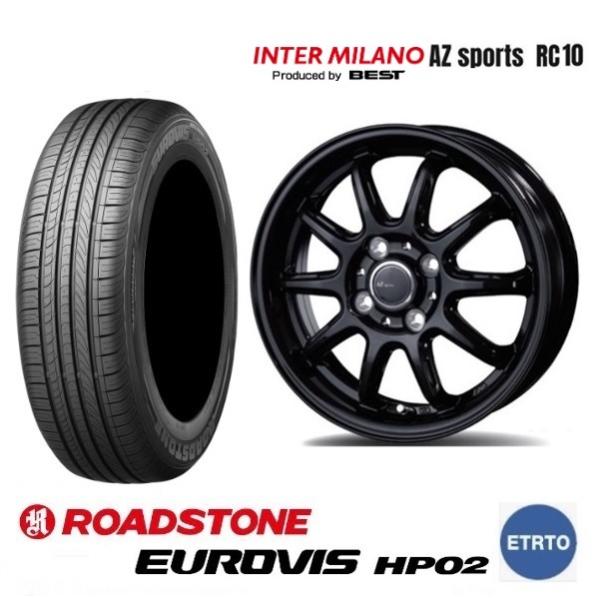 新品4本SET インターミラノ AZsports RC-10 ロードストーン EUROVIS HP02 2025年製 155/65R13インチ MM01系 フレアワゴン AZワゴン キャロル スピアーノ プレオ 26,260円
