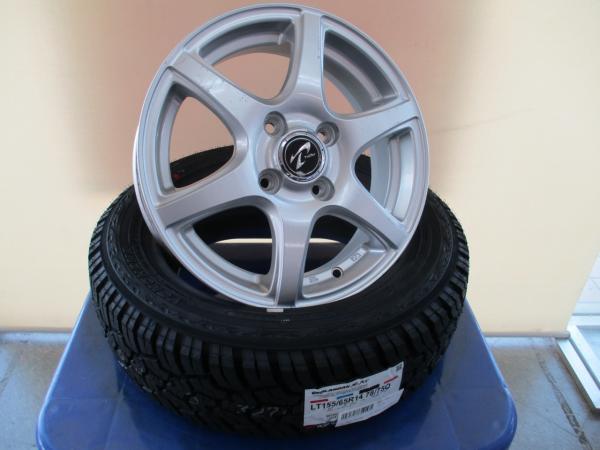 4本SET 中古ホイール WEDS トレファー 新品タイヤ ヨコハマ ジオランダー GEOLANDAR X-AT G016 155/65R14インチ 78/75Q LT ハイゼットカーゴ ハイゼット 軽バン｜タイヤショップトレッド
