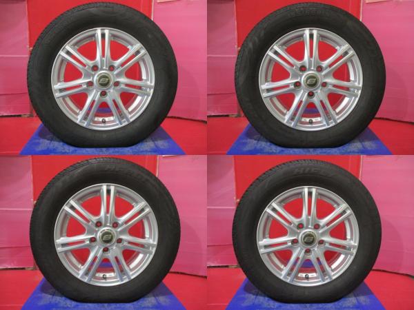 限定1台 エスクァイア ノア ヴォクシー 中古ホイール中古タイヤ4本セット エルベ 15 6.0 +50 5H114.3 HIFLY 195/65R15 夏タイヤ|タイヤショップトレッド