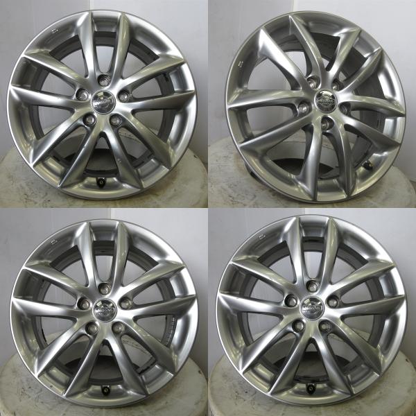 【中古】日産 V36 スカイライン 純正 7.5J-17 +45 114.3 5H シルバー スカイライン (HNV37, HV37, NV36, RV37, V36, YV37, ZV37)、｜タイヤショップトレッド