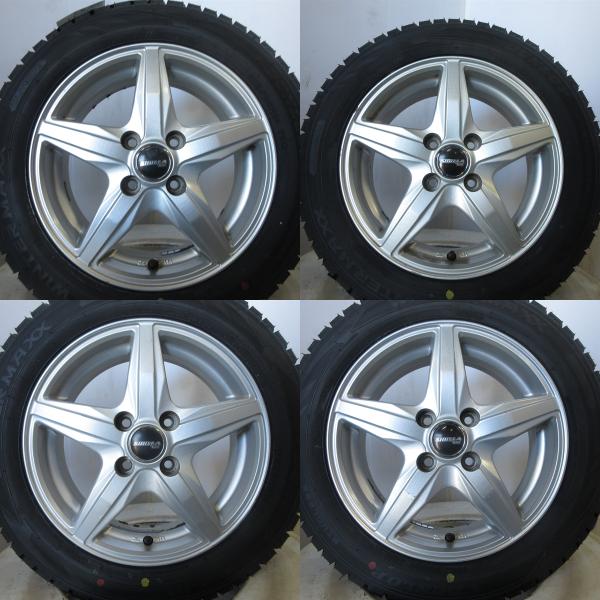 【中古】タイヤ新品 トピー シビラTZ 14*5.5J+40 4H100 + ダンロップ ウィンターマックス02 WM02 165/65R14 タンク (M900A, M910A)、 デュエット (M100A, M101A, M110A, M111A)、 パッソ (M700A, M710A)、 ルーミー (M900A, M910A)、 インサイト (ZE1)|タイヤショップトレッド