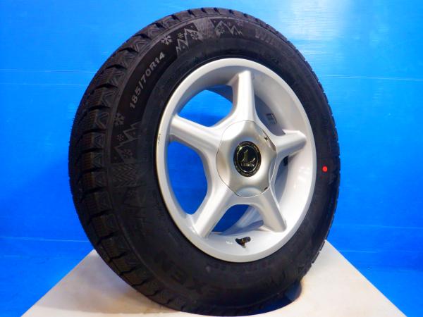 新品スタッドレス×中古アルミ4本セット 185/70R14 2025年製 ネクセン ice2 社外マルチホイール 14インチ カローラ アクシオ フィールダー ランクス スパシオ リベロカーゴ ワゴン 等に! 冬タイヤ 冬用タイヤ スノータイヤ 25年製 アルミセット