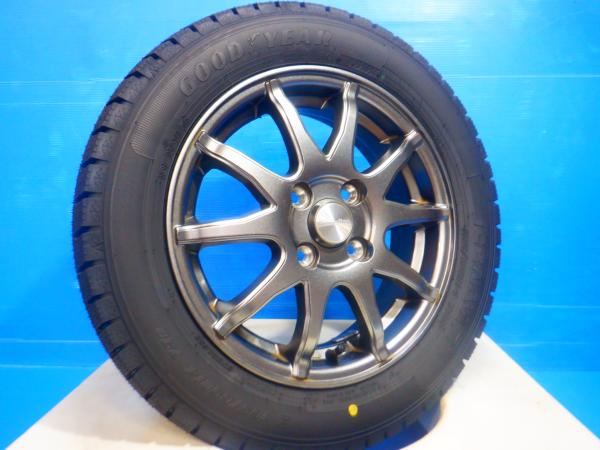 4本set 165/65R14 新品スタッドレスタイヤ グットイヤーアイスナビ7 中古アルミ Humanline 14インチ 4.5J 4穴PCD100 ハスラー ソリオ デリカD:2 アトレー等に 冬タイヤ スノータイヤ 雪用 タイヤホイールセット 国産タイヤ｜タイヤショップトレッド 31,200円