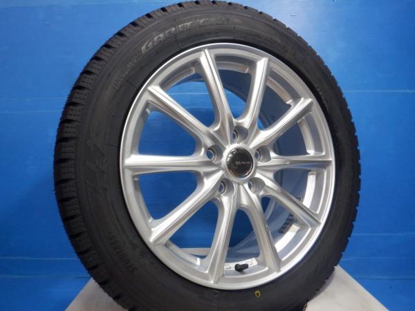 4本set スタッドレス タイヤ 215/55R17 アルミホイール付き クラウン 200系 210系 エスティマ 50系 カムリ 等に 中古 ECOFORME 17インチ 5穴 トヨタ平座ナット用 TOYO OBSEVE GIZ 215/55-17 雪用 冬タイヤ スノータイヤ 国産