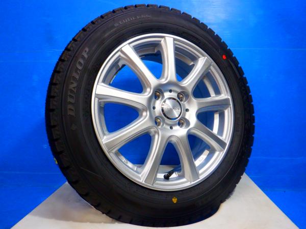 4本set 175/65R15 25年製 新品スタッドレスタイヤ ダンロップ WM02 中古ホイール DUFACT 15インチ 4H100 フィット スイフト 等に！冬タイヤ スノータイヤ 冬用 ４穴｜タイヤショップトレッド