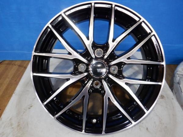 【送料無料】VENES FS01 15インチ 4.5J +45 4H PCD100 ブラックポリッシュ オリジナル アルミホイール 単品 4本セット価格 各 27,170円