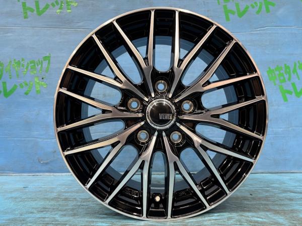 エスクァイア プレマシー ステップワゴン 新品15インチ アルミホイール 4本セット TREAD VENES FS01 BKP 15インチ 6.0J+53 5H PCD114.3 ホイール単品 庄 ブラックポリッシュ