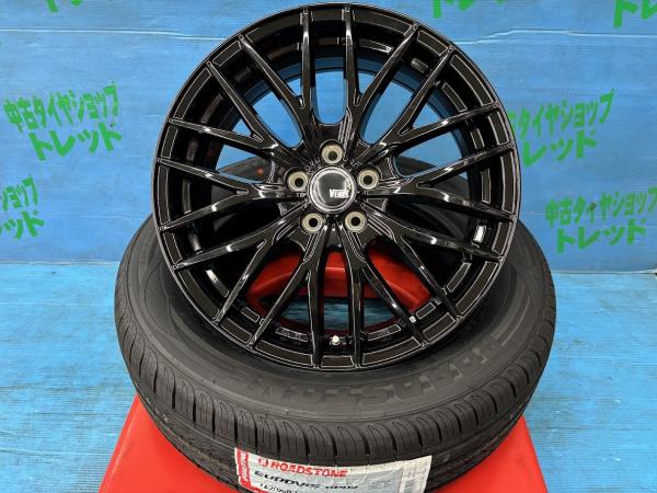 RAV4 SK フォレスター 225/60R17 新品サマータイヤアルミ 4本セット 夏タイヤ ロードストーン ユーロヴィズ HP02 225/60/17 99V 2025年製 アルミ TREAD VENES FS01 GBK 17インチ 7J+48 5H PCD114.3 夏タイヤ 庄 ACA20W ACA21W ZCA25W