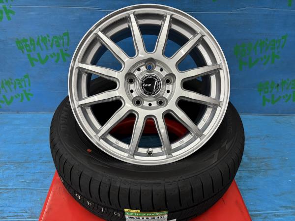 プリウスα メビウス ジューク マークXジオ 205/60R16 新品サマータイヤアルミ 4本セット 夏タイヤ ダンロップ エナセーブ RV505 205/60/16 96H XL 2023年製 アルミ ベスト LCZ 012 16インチ 6.5J+38 5H PCD114.3 夏タイヤ 庄 DUNLOP SAI ジェイド｜タイヤショップトレッド