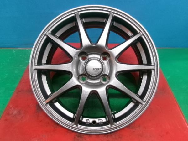 デミオ MAZDA2 ノート キューブ ウイングロード 中古 社外 アルミホイール スポルトアベリア 15インチ 5.5J +43 4H100 4本セット 庄 冬用 補修用 車検用 スタッドレス用 等に Y12 Z12 SNE12 NE12 DJ5FS DJ5AS DJ3FS