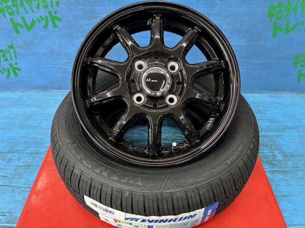 エブリィワゴン ディアスワゴン ネイキッド 165/65R13 新品輸入 サマータイヤアルミ 4本セット 夏タイヤ ウィンラン R380 165/65/13 77T 2025年製 アルミ ベスト AZ-スポーツ RC10 GBK 13インチ 4J+45 4H PCD100 夏タイヤ 庄 アトレーワゴン クリッパーリオ