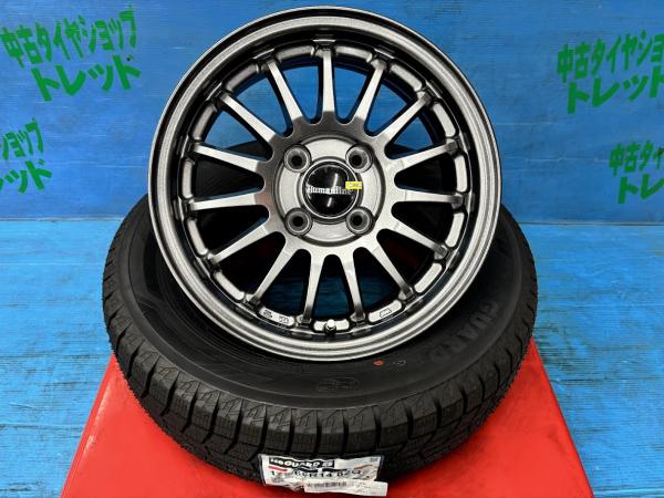 サクシード ベリーサ ヴィッツ 175/65R14 新品スタッドレスタイヤアルミ 4本セット 冬タイヤ ヨコハマ アイスガード6 175/65/14 82Q 2023年製 アルミ トレジャーワン ヒューマンライン HF-15 14インチ 5.5J+38 4H PCD100 冬タイヤ 庄 bB コルト ノート フィット