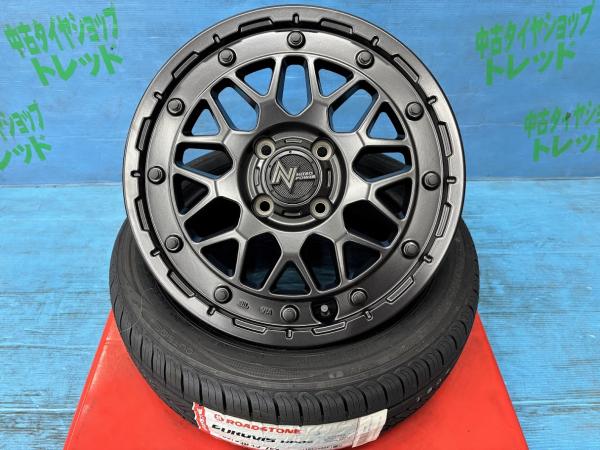 eKクロス スペーシアギア デリカミニ 165/55R15 新品サマータイヤアルミ 4本セット 夏タイヤ ロードストーン ユーロヴィス HP02 165/55/15 75V 2025年製 アルミ マルカ ナイトロパワー M29 スティンガー 15インチ 5.0J+45 4H PCD100 夏タイヤ 庄